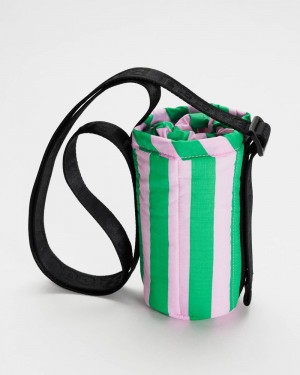 Bolsa Outdoor Baggu Puffy Agua Bottle Sling Rosas Verde | 594682-BTD