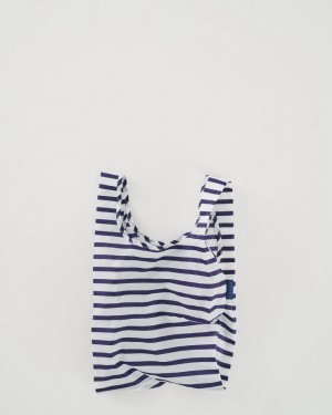 Bolsa Reutilizable Baggu Baby Azules Blancas | 057124-YNU