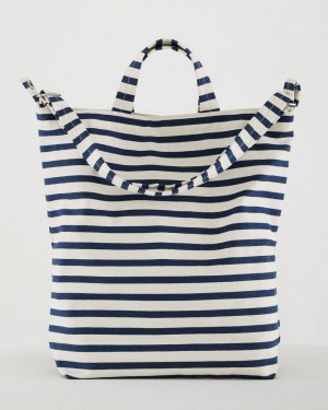 Bolso Tote Baggu Duck Azul Marino Blancas | 615780-EOG