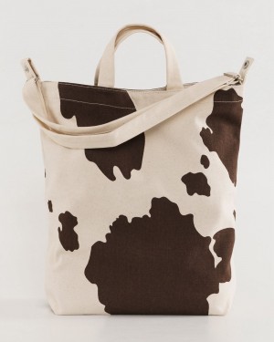 Bolso Tote Baggu Duck Marrones Blancas | 204789-TSL