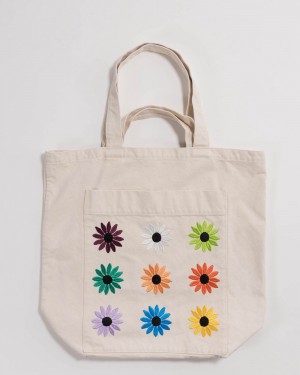 Bolso Tote Baggu Giant Pocket Blancas | 741386-PAO