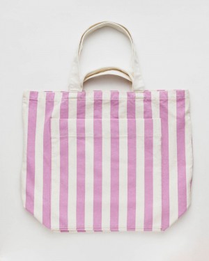 Bolso Tote Baggu Giant Pocket Rosas Blancas | 659734-VMK