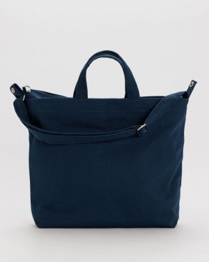 Bolso Tote Baggu Horizontal Zip Duck Azul Marino | 193280-KJB