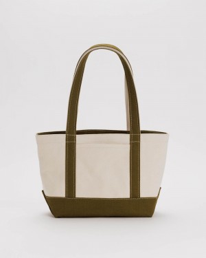 Bolso Tote Baggu Small Heavyweight Lona Verde Oliva | 763250-YNG