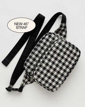 Bolsos Cruzados Baggu Fanny Pack Negras Blancas | 915743-AVB