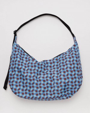 Bolsos Cruzados Baggu Large Nylon Crescent Azules | 754231-XBZ