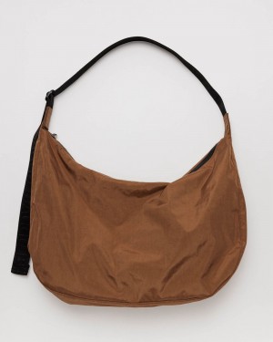 Bolsos Cruzados Baggu Large Nylon Crescent Marrones | 438670-PHT