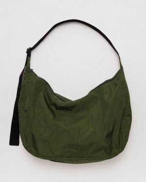 Bolsos Cruzados Baggu Large Nylon Crescent Verde Oliva | 859310-RUX