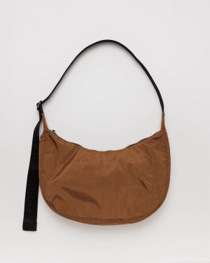 Bolsos Cruzados Baggu Medium Nylon Crescent Marrones | 917623-UVO