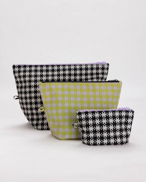Bolsos De Viaje Baggu Go Pouch Set Negras Verde | 604975-EWP