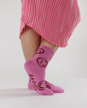 Calcetines Baggu Crew Rosas | 534968-YOE