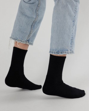 Calcetines Baggu Ribbed Negras | 876140-JQE