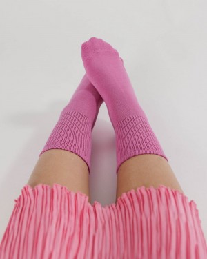Calcetines Baggu Ribbed Rosas | 790153-KEU