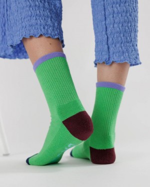 Calcetines Baggu Ribbed Verde | 321654-RKA