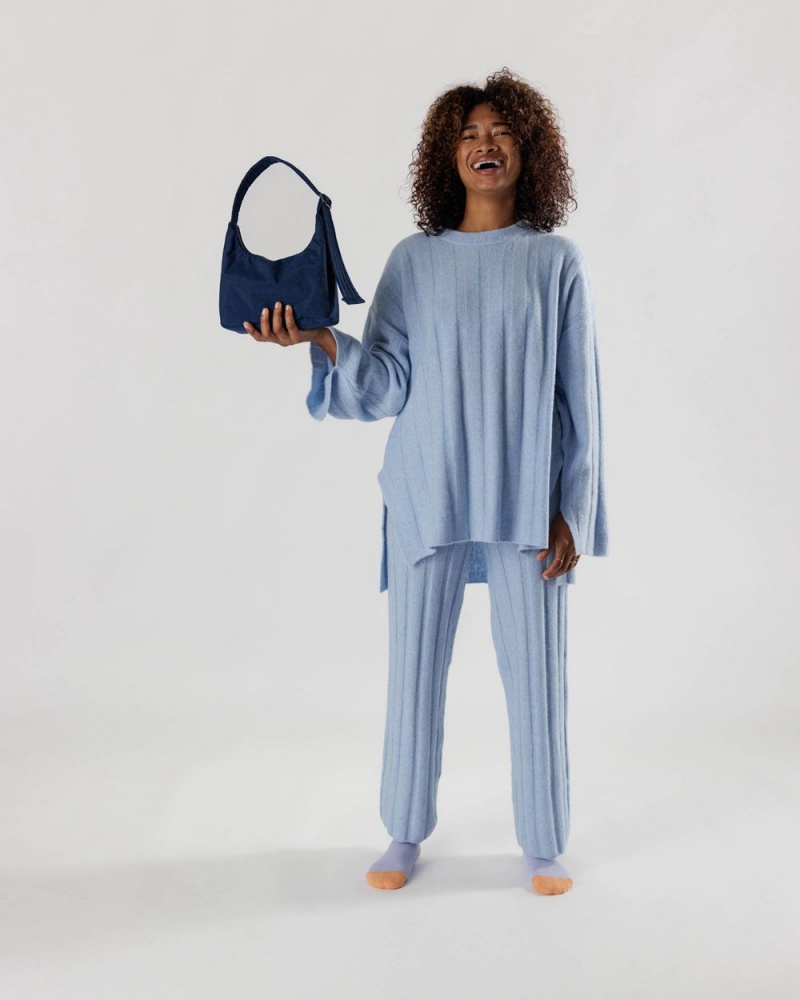Bolsa De Hombro Baggu Mini Nylon Azul Marino | 517648-JVD