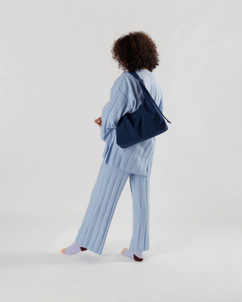 Bolsa De Hombro Baggu Nylon Azul Marino | 043169-CHV