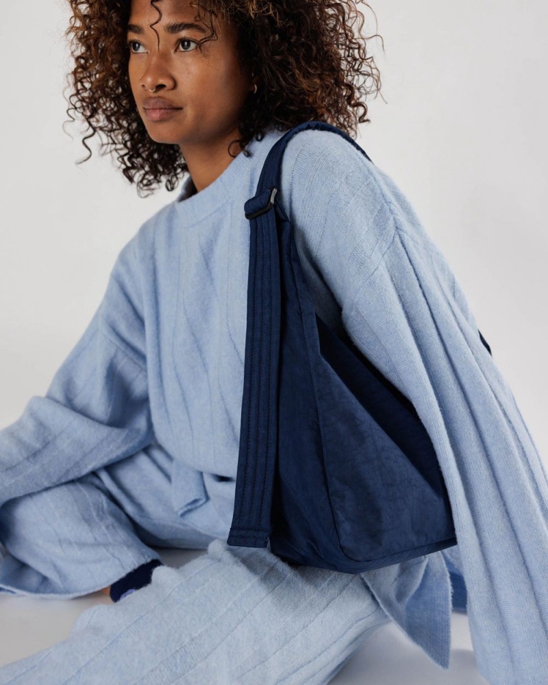 Bolsa De Hombro Baggu Nylon Azul Marino | 043169-CHV