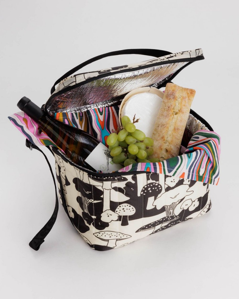 Bolsa Nevera Baggu Puffy Blancas Negras | 817425-CHV