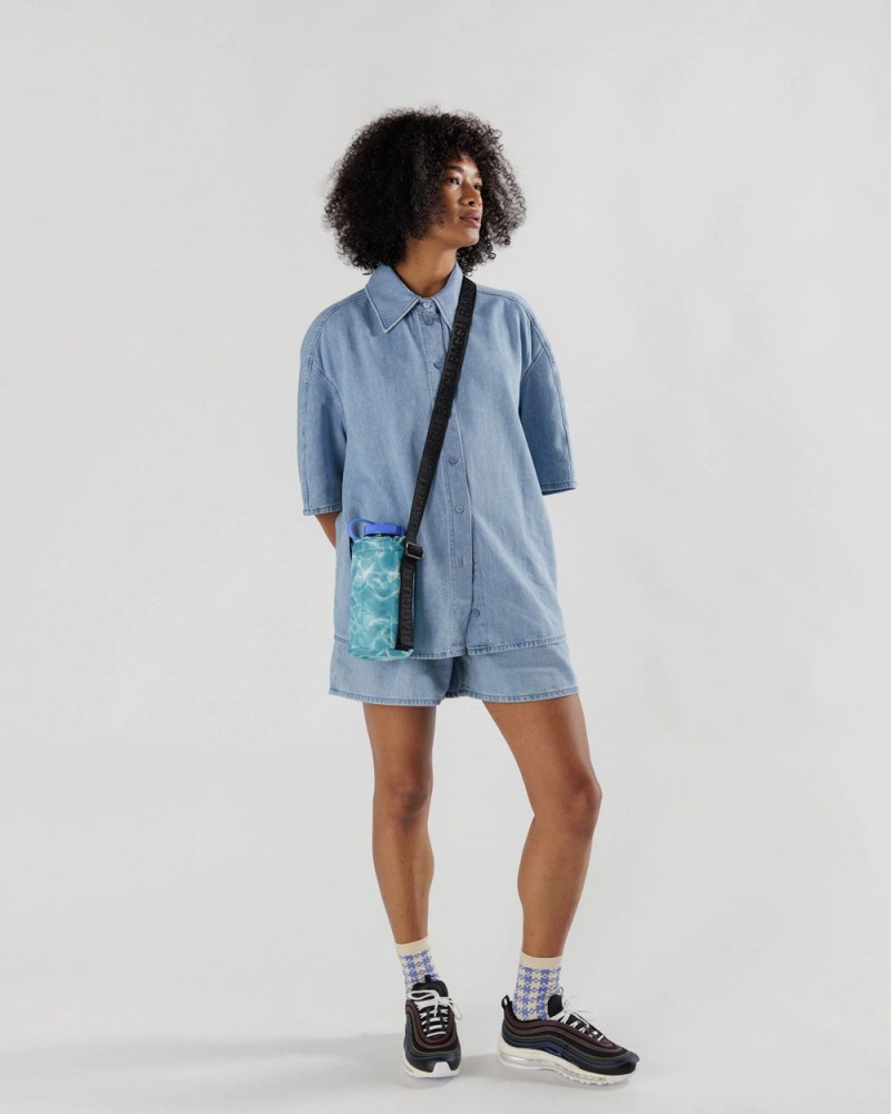 Bolsa Outdoor Baggu Puffy Agua Bottle Sling Azules | 905612-TOA