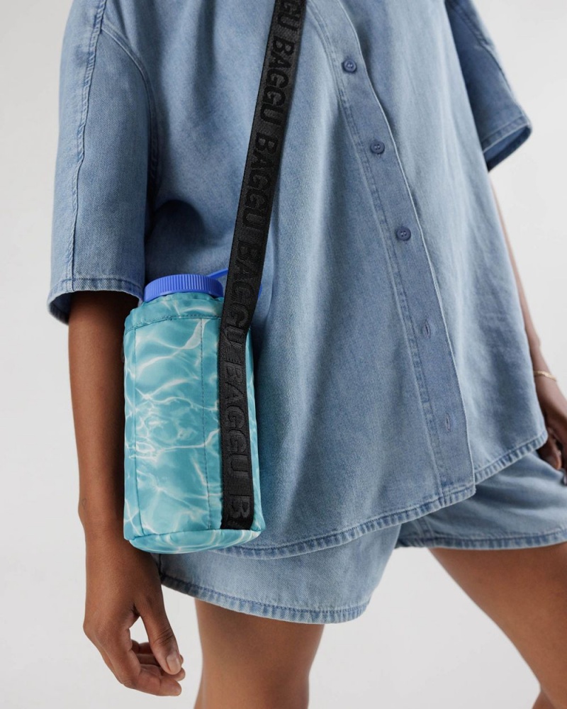 Bolsa Outdoor Baggu Puffy Agua Bottle Sling Azules | 905612-TOA