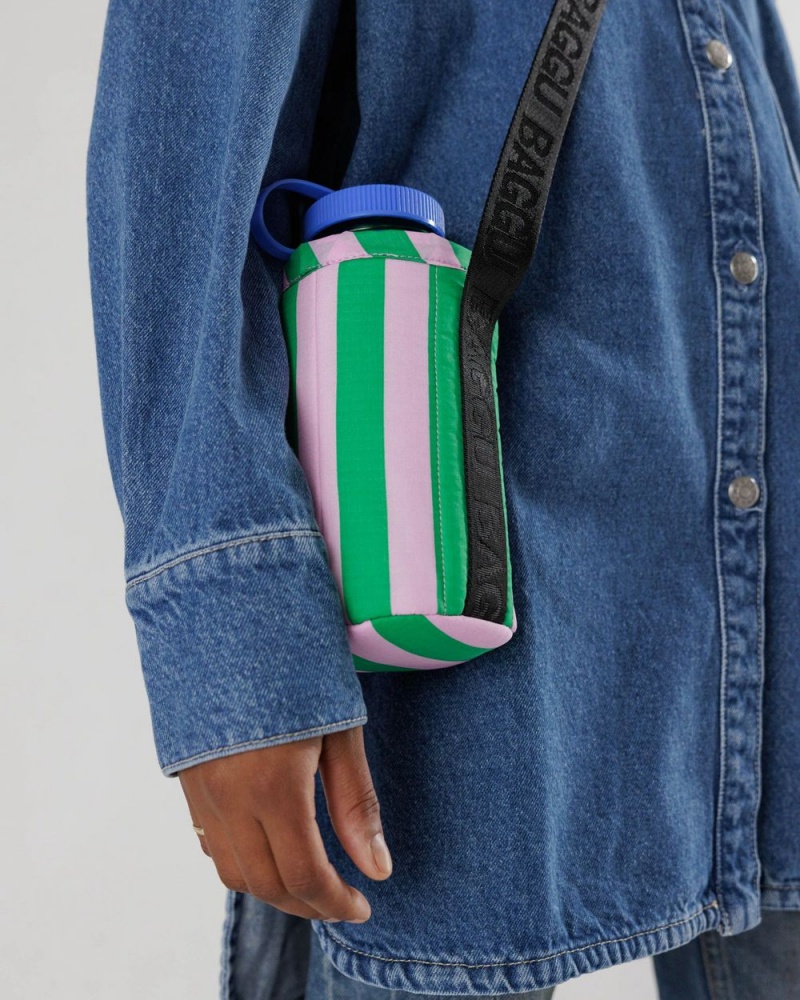 Bolsa Outdoor Baggu Puffy Agua Bottle Sling Rosas Verde | 594682-BTD