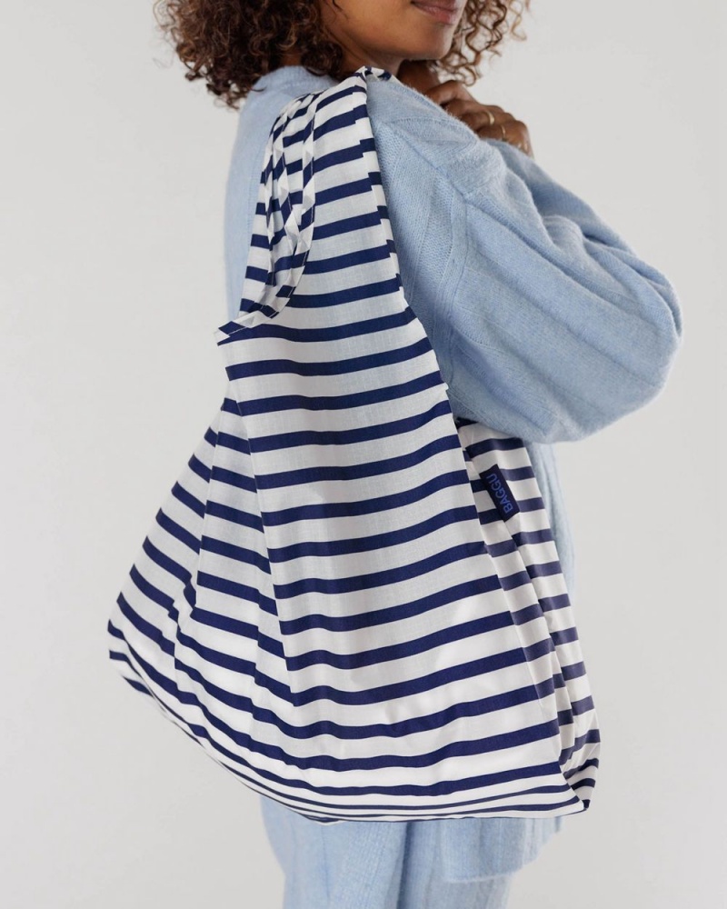 Bolsa Reutilizable Baggu Standard Azul Marino Blancas | 301965-FPQ