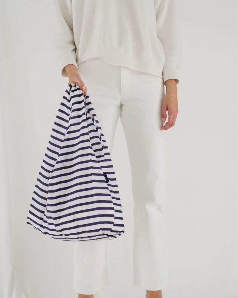 Bolsa Reutilizable Baggu Standard Azul Marino Blancas | 301965-FPQ