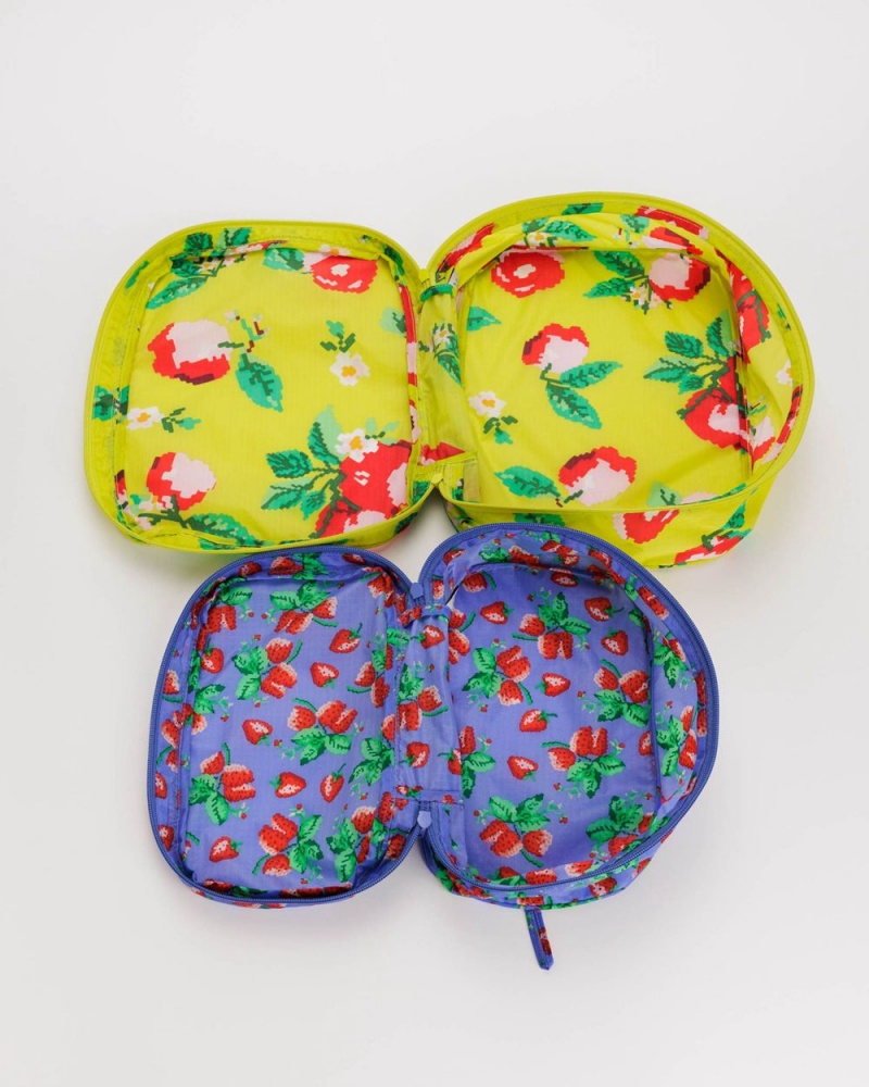 Bolso Pequeño Baggu Packing Cube Set Azules Amarillo | 129674-XWA