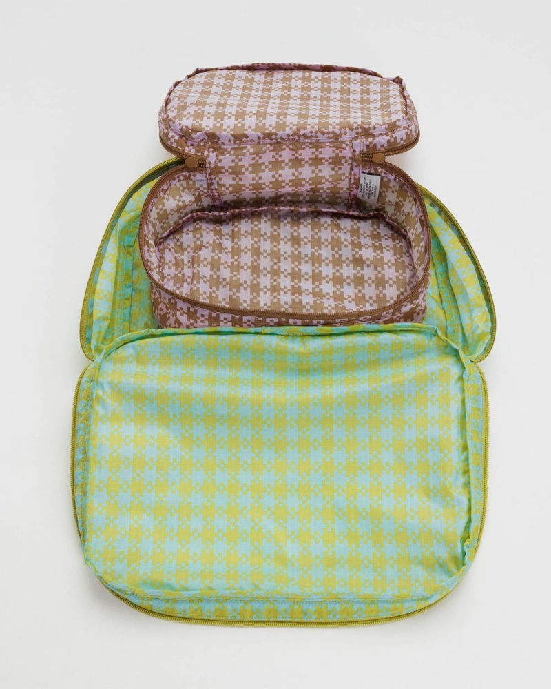 Bolso Pequeño Baggu Packing Cube Set Verde Marrones | 047631-QYW