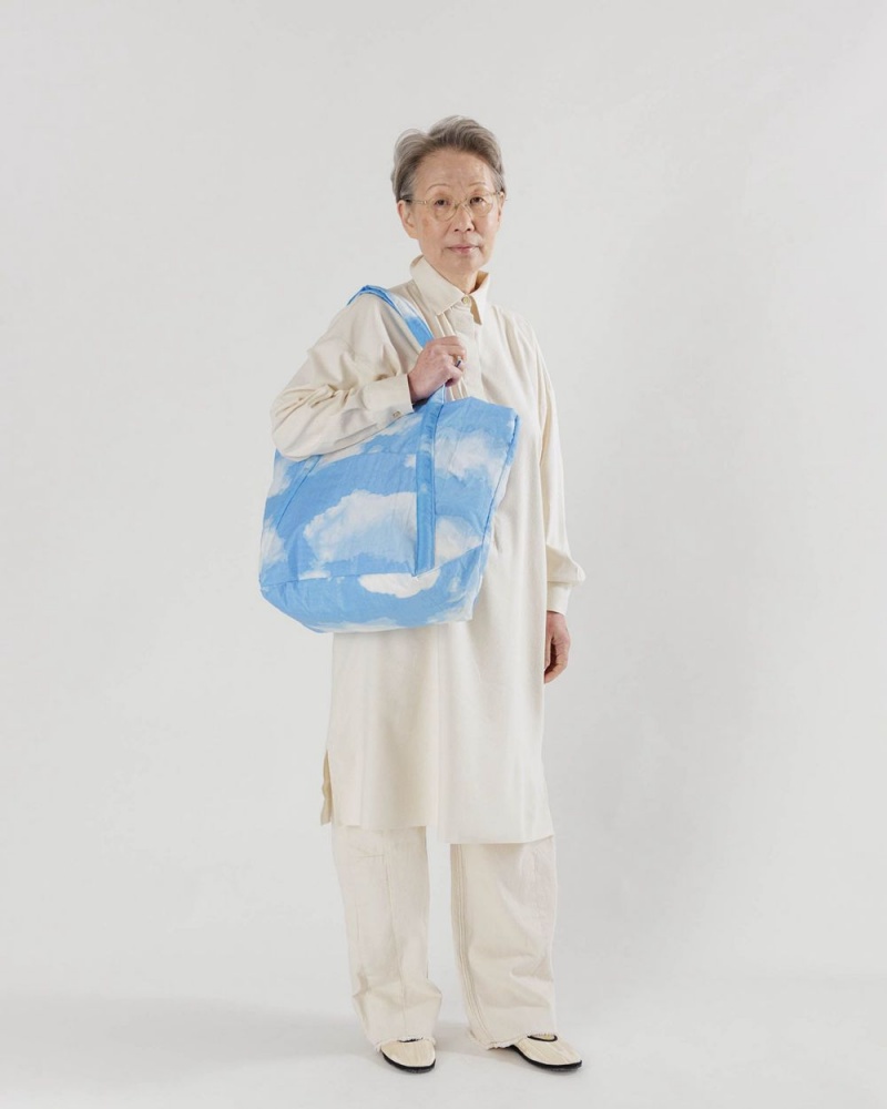 Bolso Tote Baggu Cloud Azules Blancas | 259183-CMU