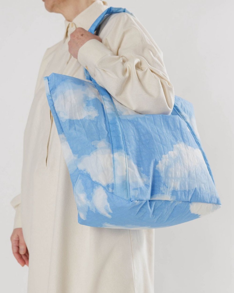 Bolso Tote Baggu Cloud Azules Blancas | 259183-CMU