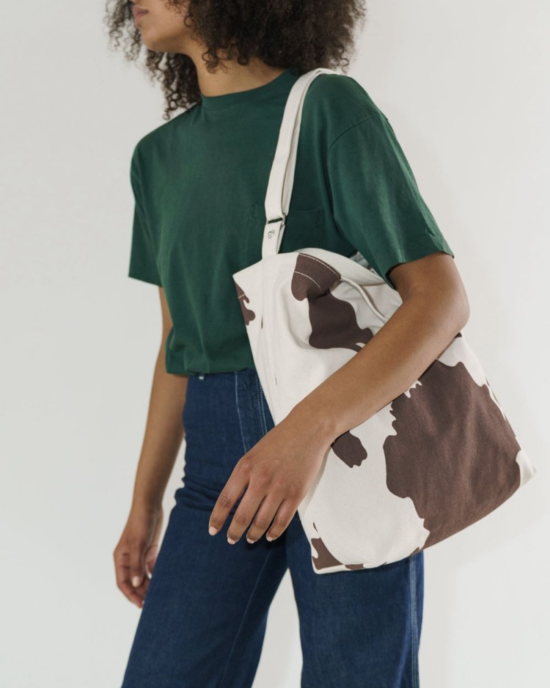 Bolso Tote Baggu Duck Marrones Blancas | 204789-TSL