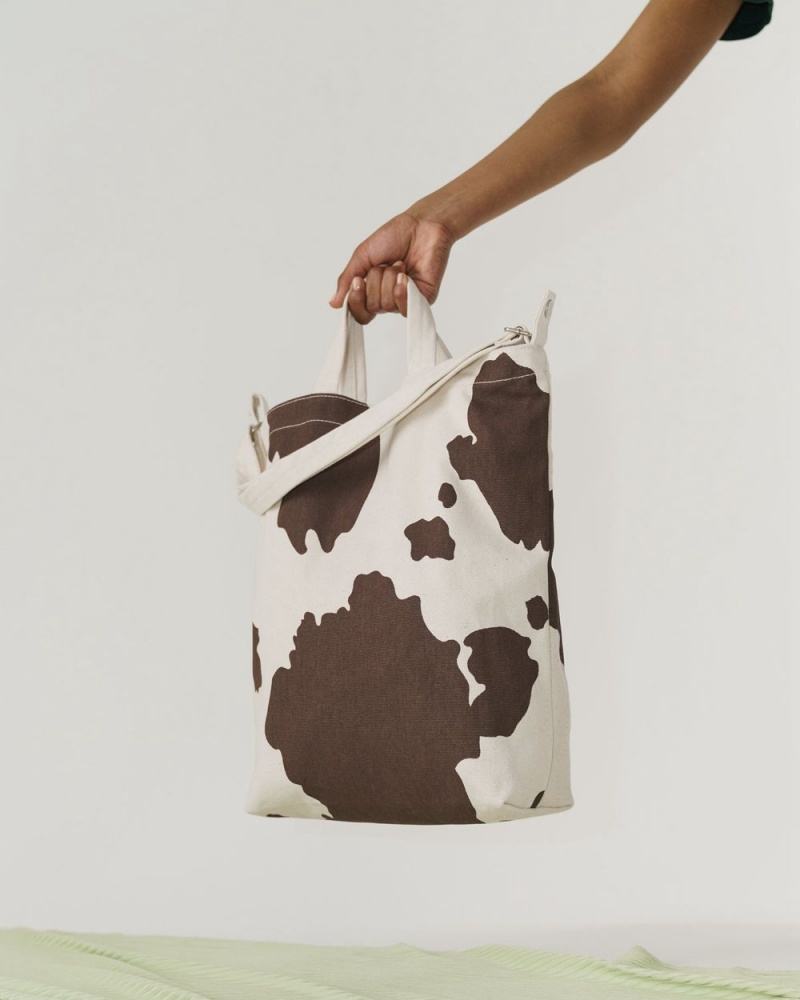 Bolso Tote Baggu Duck Marrones Blancas | 204789-TSL