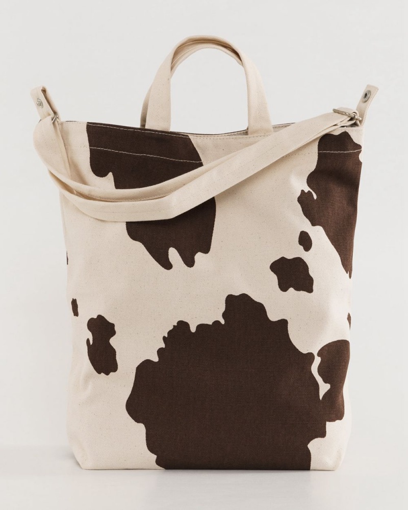 Bolso Tote Baggu Duck Marrones Blancas | 204789-TSL