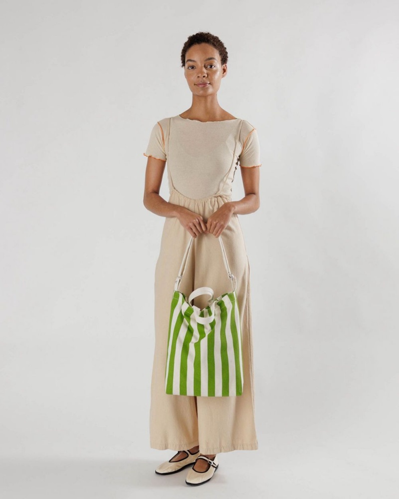 Bolso Tote Baggu Duck Verde Blancas | 190763-CDY