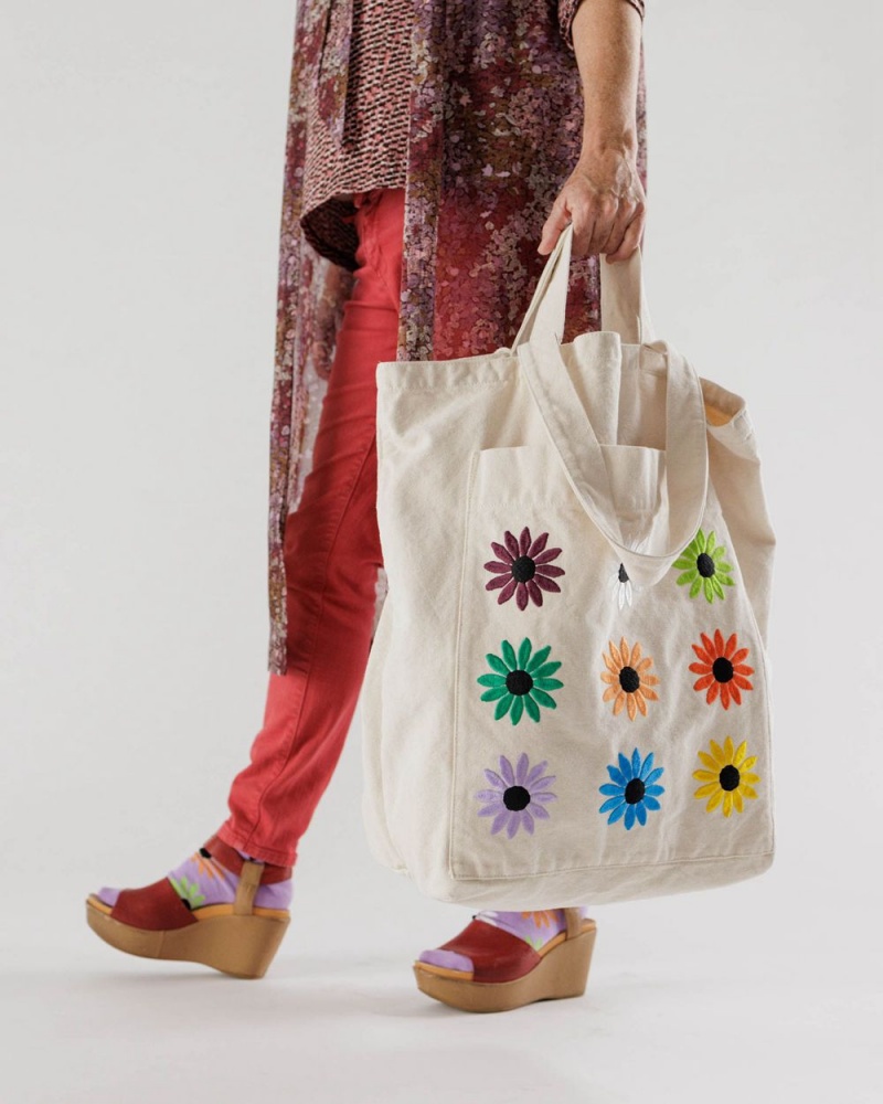 Bolso Tote Baggu Giant Pocket Blancas | 741386-PAO