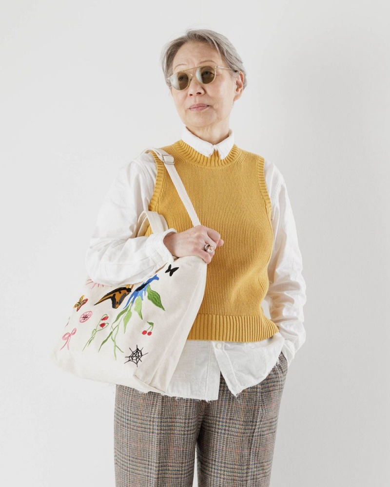 Bolso Tote Baggu Horizontal Duck Blancas | 486295-NWH