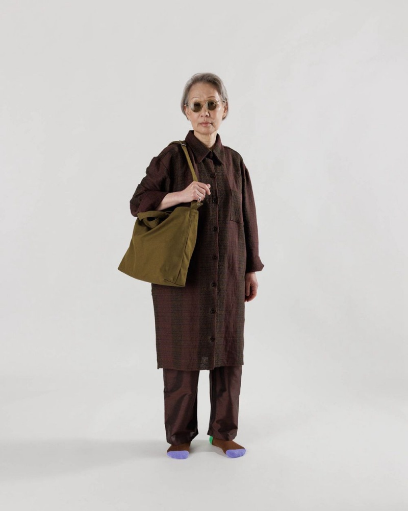Bolso Tote Baggu Horizontal Duck Verde Oliva | 801725-YMR