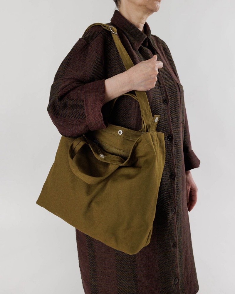Bolso Tote Baggu Horizontal Duck Verde Oliva | 801725-YMR