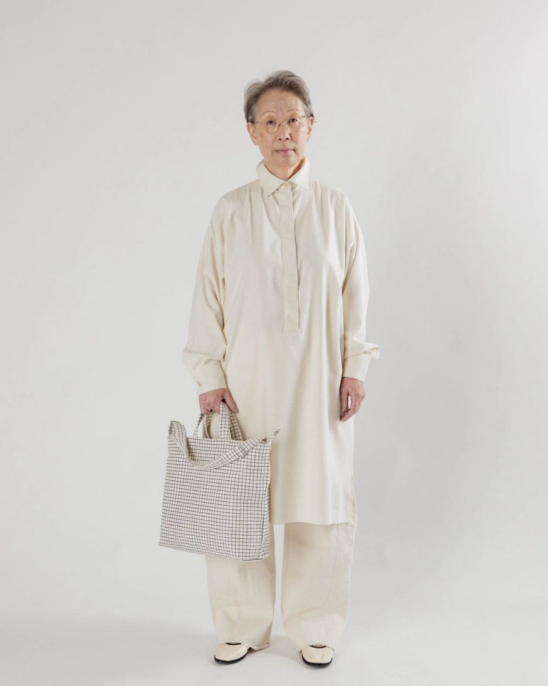 Bolso Tote Baggu Horizontal Zip Duck Beige | 761423-JFU