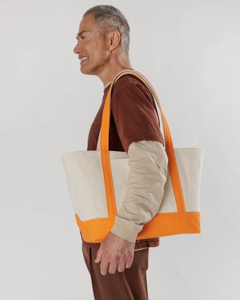 Bolso Tote Baggu Medium Heavyweight Lona Naranjas | 370492-JIX
