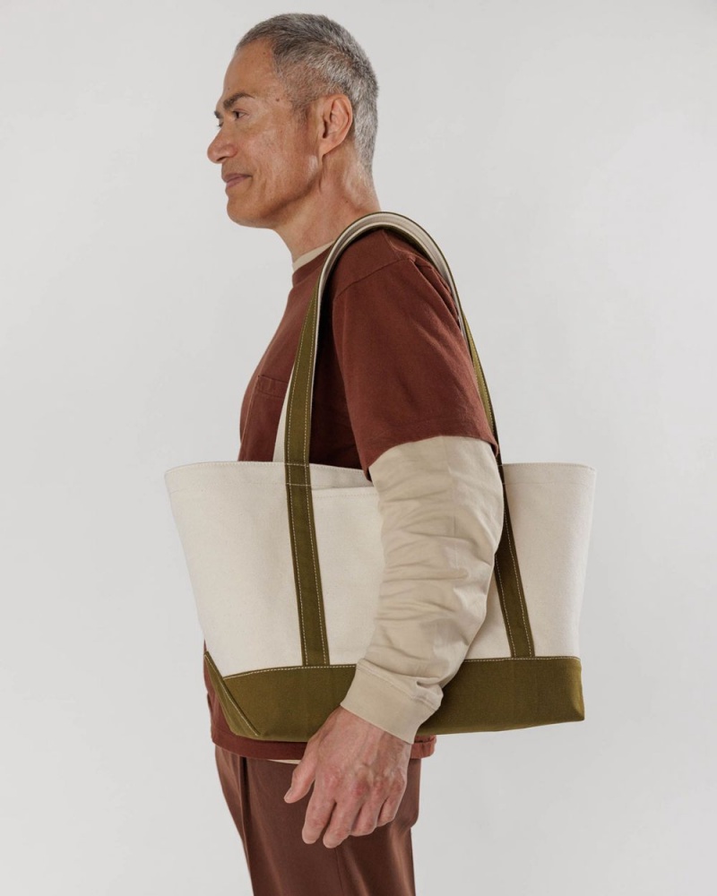 Bolso Tote Baggu Medium Heavyweight Lona Verde Oliva | 649831-KBW