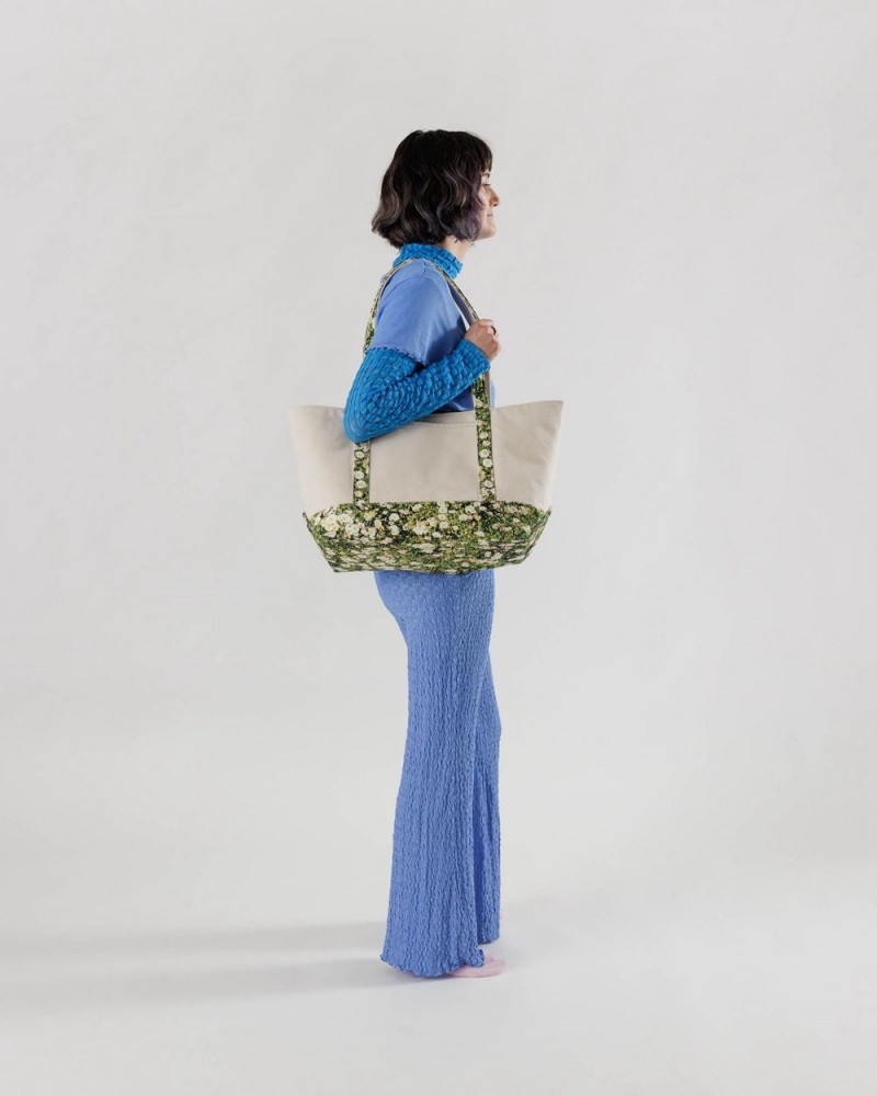 Bolso Tote Baggu Medium Heavyweight Lona Verde | 751320-TRQ