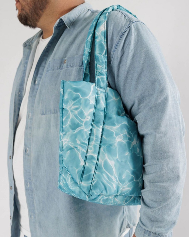Bolso Tote Baggu Puffy Mini Azules | 245709-AZF