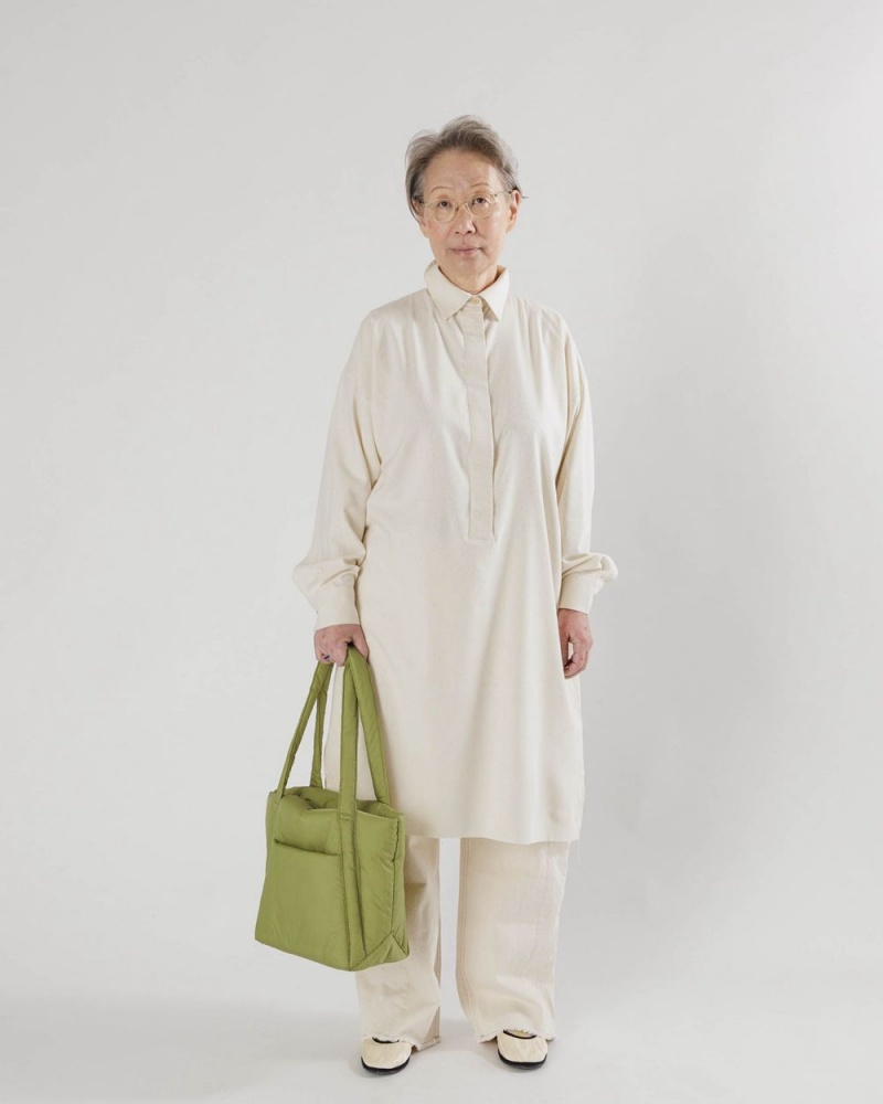 Bolso Tote Baggu Puffy Mini Verde Oliva | 654129-NKI