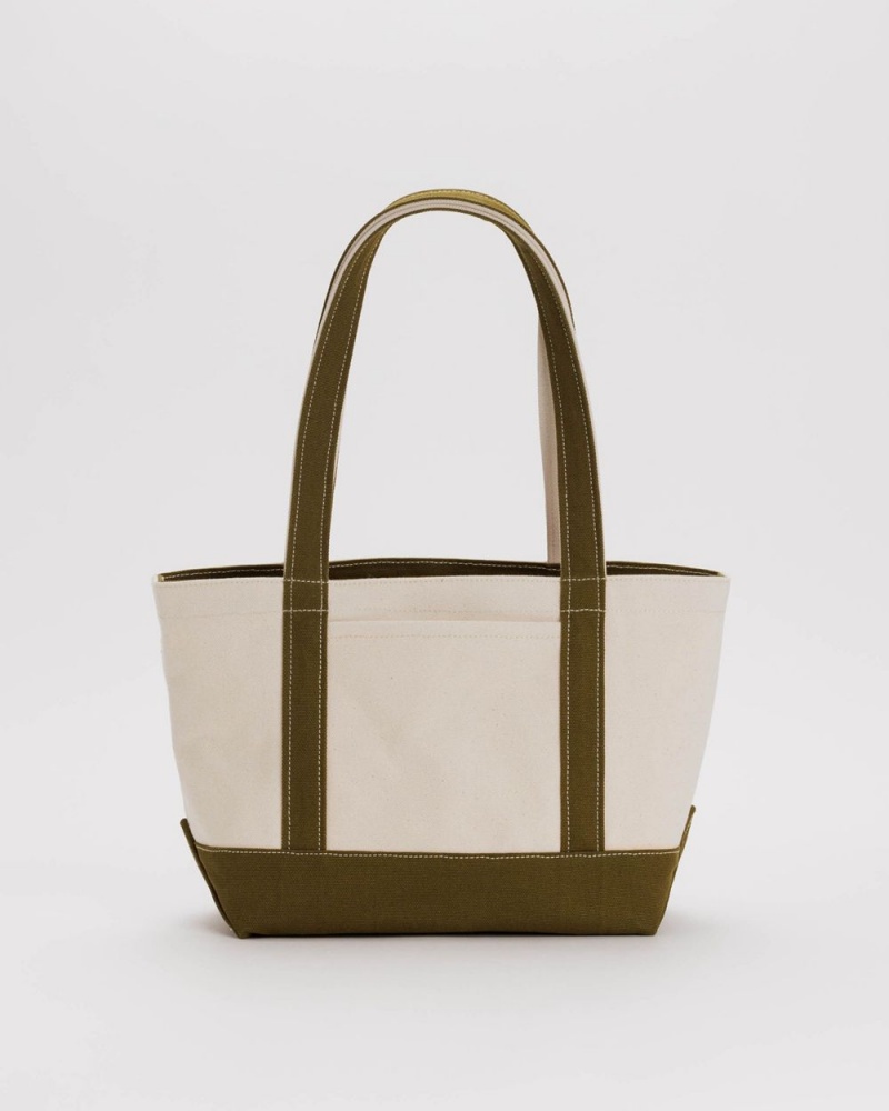 Bolso Tote Baggu Small Heavyweight Lona Verde Oliva | 763250-YNG