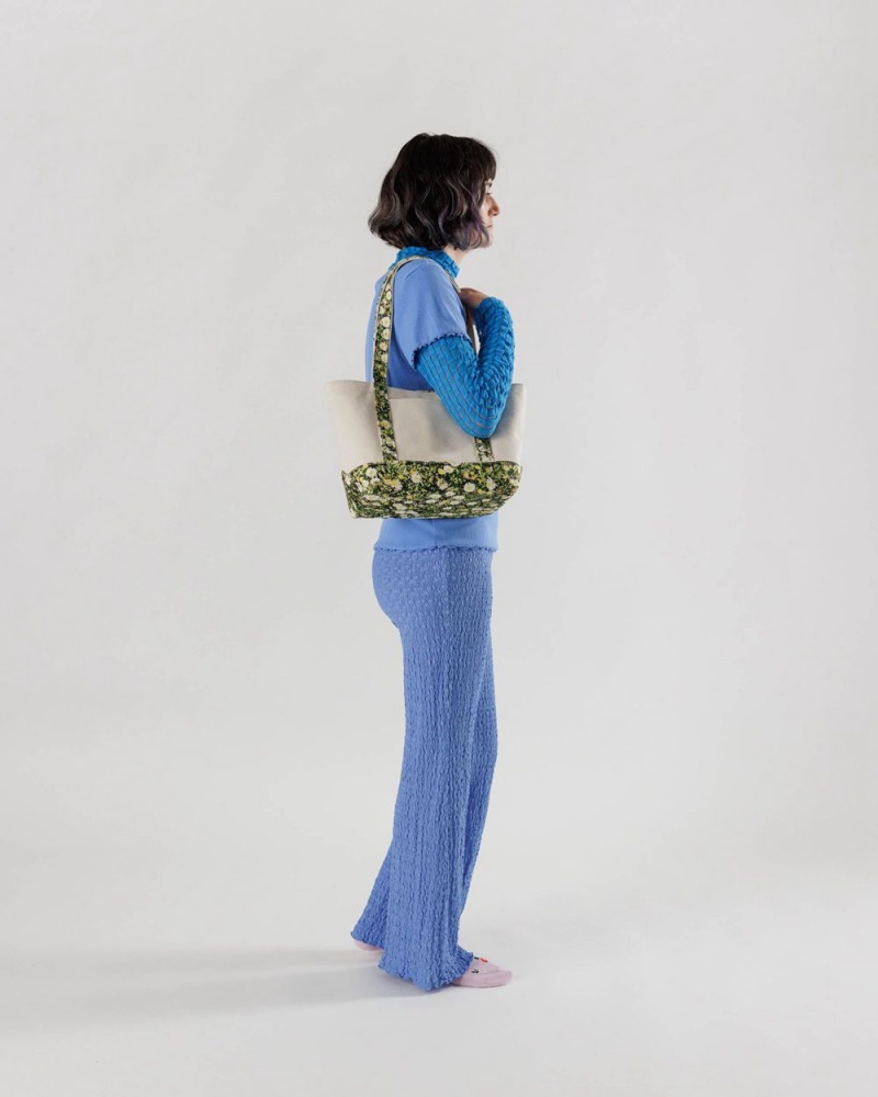 Bolso Tote Baggu Small Heavyweight Lona Verde | 067215-ETS