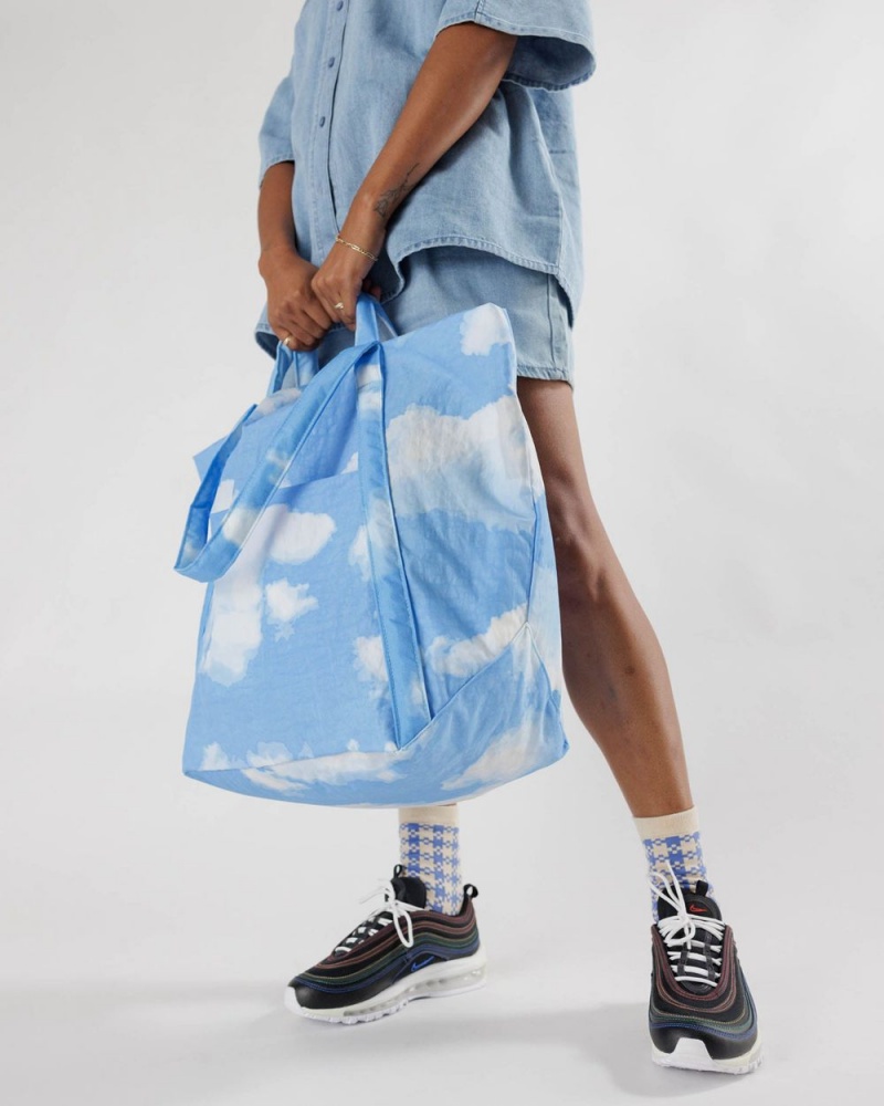 Bolso Tote Baggu Travel Cloud Azules Blancas | 531762-KIL
