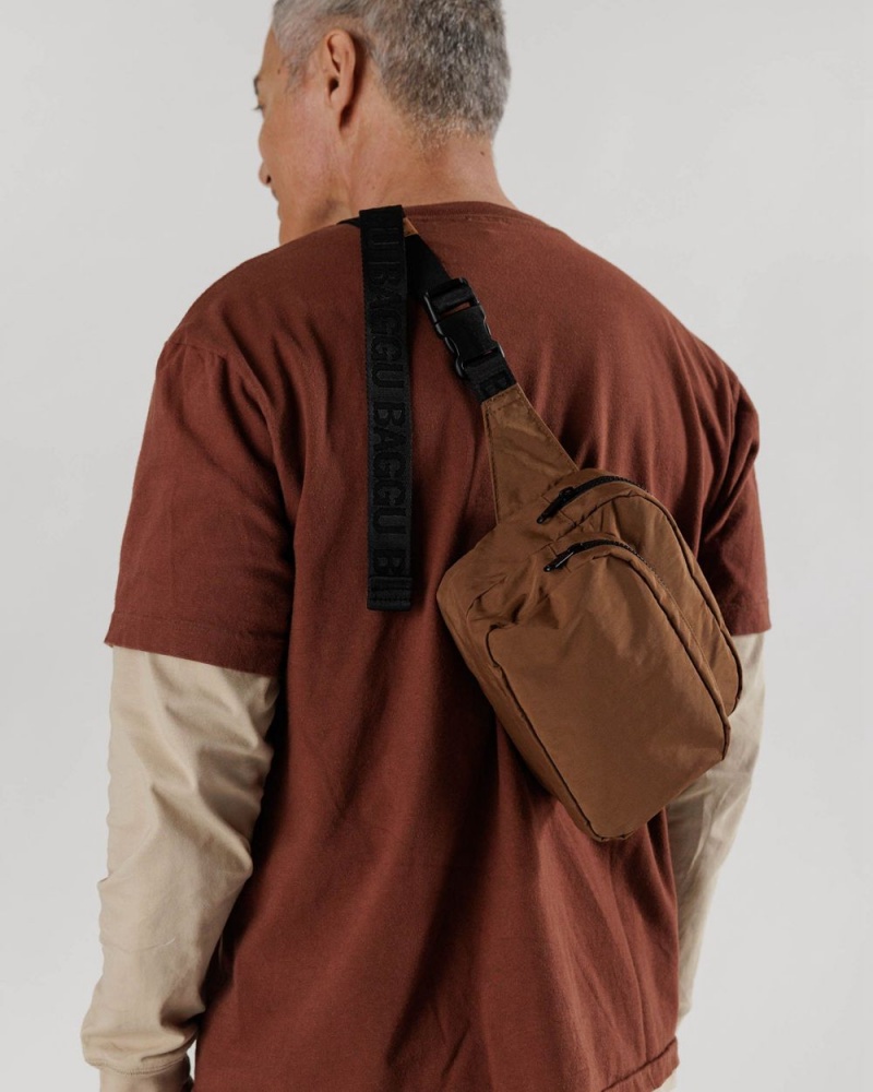 Bolsos Cruzados Baggu Fanny Pack Marrones | 264587-EOZ