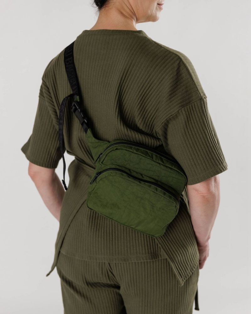 Bolsos Cruzados Baggu Fanny Pack Verde Oliva | 279581-WCM